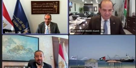 وزير الاتصالات يشهد إنزال الكابل البحرى عالى السعة "كورال بريدج" فى مدينة العقبة بالأردن - هرم مصر
