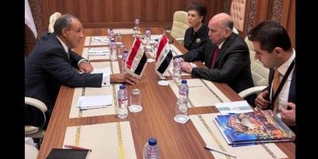 وزير الخارجية يبحث مع نظيره العراقي تعزيز التعاون الثنائي وتطورات الوضع في غزة - هرم مصر