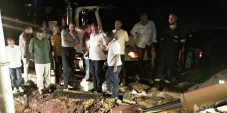 نجاح إصلاح خط مياه رئيسي بعمق 5 أمتار وإعادة الضخ لمدينة إدفو.. والمحافظ يشكر فرق الصيانة - هرم مصر