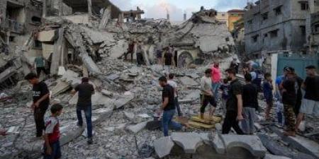 استشهاد 16 فلسطينيا جراء قصف الاحتلال لأحياء مدينة غزة - هرم مصر