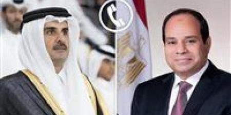 اتصال هاتفي بين الرئيس السيسي وأمير قطر..إدانة مصر للعدوان الإسرائيلي ودعمها الكامل لقطر - هرم مصر