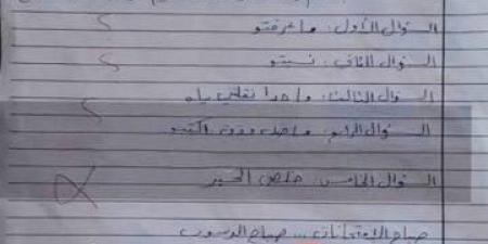 إجابة قلبت الدنيا كلها …. إجابة طالب في ورقة الإمتحان تجبر المصحح على تحويله للصحة النفسية - هرم مصر