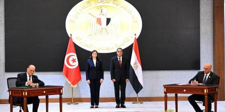 رئيسا وزراء مصر وتونس يشهدان توقيع 8 وثائق تعاون مشتركة لتعزيز العلاقات الثنائية - هرم مصر