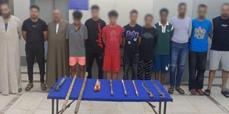 مشاجرة بالأسلحة البيضاء والألعاب النارية بالبساتين - هرم مصر
