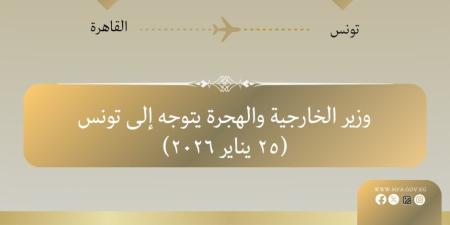 وزير الخارجية يتوجه إلى تونس لعقد لقاءات ثنائية والمشاركة في الاجتماع الثلاثي حول ليبيا - جريدة هرم مصر