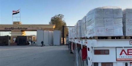 انطلاق قافلة المساعدات الإنسانية الـ 123 من مصر إلى غزة - جريدة هرم مصر