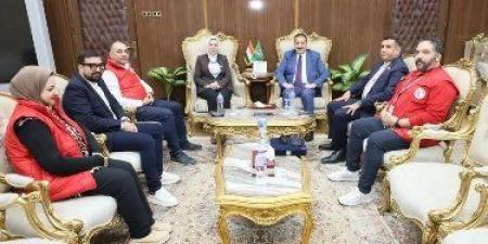 محافظ المنوفية يبحث مع الهلال الأحمر دعم القوافل الطبية للأسر المتضررة من ارتفاع منسوب النيل - جريدة هرم مصر