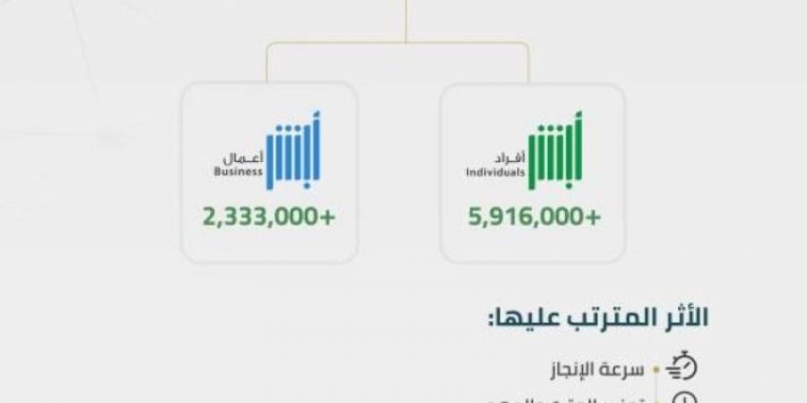 8.2 مليون عملية إلكترونية عبر أبشر⁩ خلال أغسطس 2024م - هرم مصر