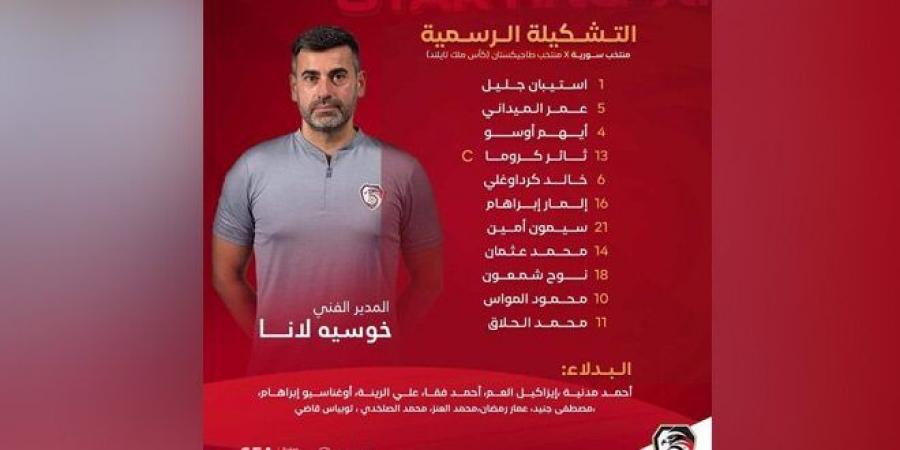 إعلان تشكيلة منتخب سورية الأول لكرة القدم في مباراته مع نظيره الطاجيكي ببطولة كأس ملك تايلاند