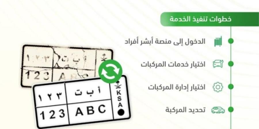 "المرور" توضح خطوات لاستبدال اللوحات التالفة والمفقودة عبر أبشر