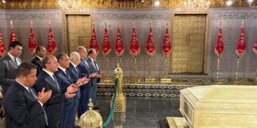 وزير الخارجية يزور ضريح ملكي المغرب الراحلين العاهل محمد الخامس والحسن الثاني - هرم مصر