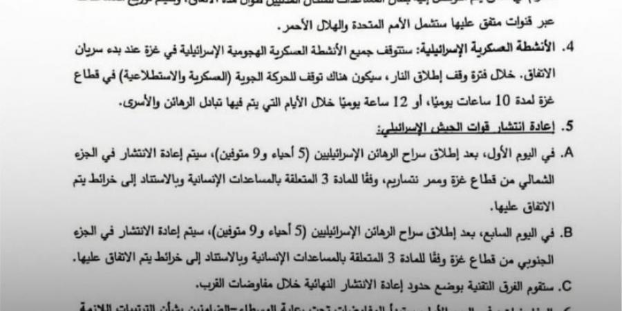 الكشف عن مسودة اتفاق ويتكوف لوقف إطلاق النار في غزة - وثيقة - هرم مصر