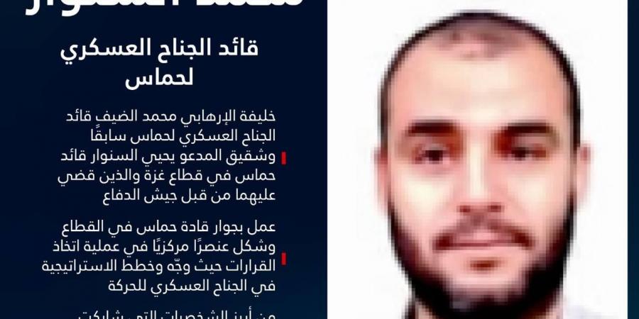 جيش الاحتلال يؤكد اغتيال محمد السنوار ومحمد شبانة القياديين بحركة حماس - هرم مصر