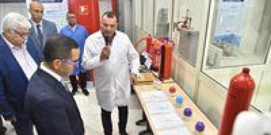 وزير الاستثمار والتجارة الخارجية يفتتح مركز اختبارات القدرة الإطفائية وأجهزة الإطفاء بالهيئة العامة للرقابة على الصادرات والواردات - هرم مصر