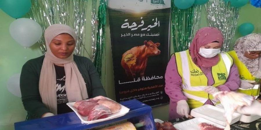 مصر الخير تنفذ حملة صك الأضحية بقنا وتوزع لحوم الأضاحي على 22 ألف أسرة - هرم مصر