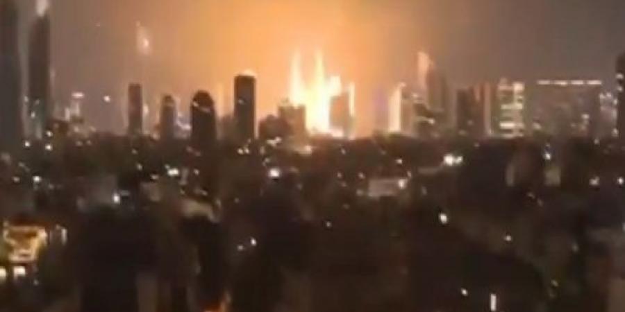 لحظة سقوط صاروخ إيراني في وسط تل أبيب فيديو - هرم مصر