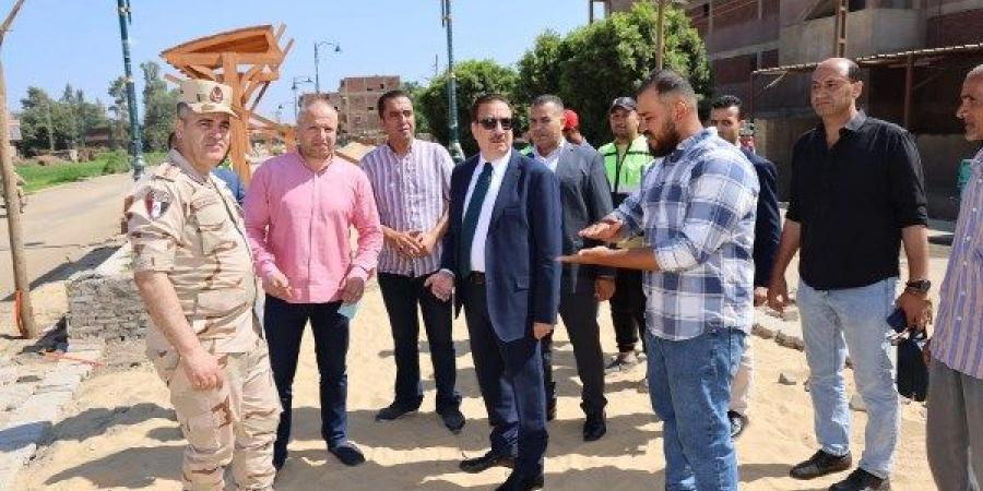 محافظ المنوفية يتفقد أعمال التطوير ونسب الإنجاز بمدخل شبين الكوم الجديد - هرم مصر