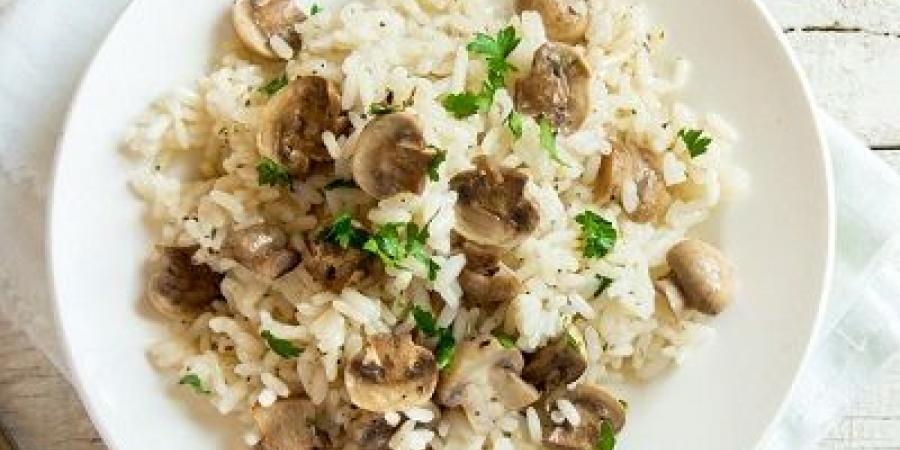 طريقة لطبق إيطالي شهي وصحي ريزوتو الفطر الكريمي - هرم مصر
