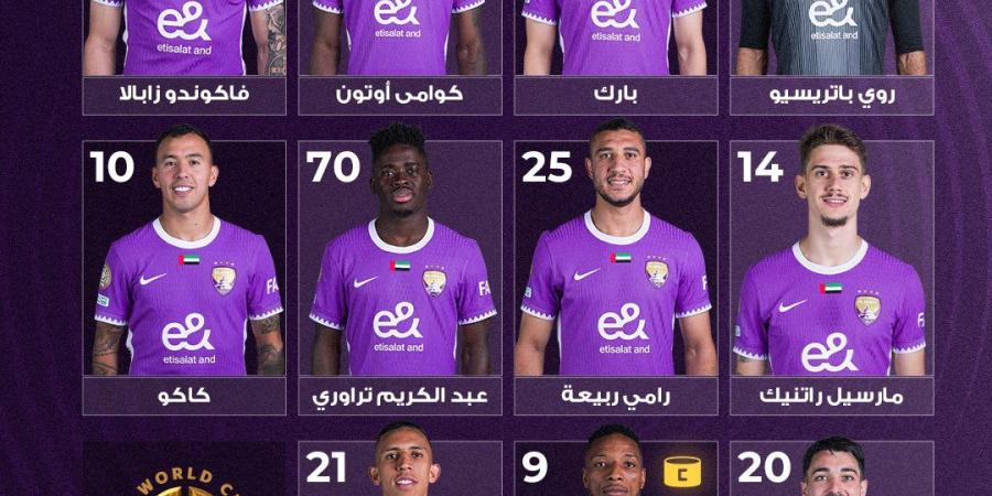 ظهور أول لربيعة.. تشكيل العين الإماراتي الرسمي أمام يوفنتوس في كأس العالم للأندية - هرم مصر