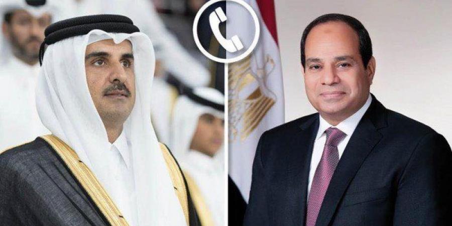 الرئيس المصري والأمير تميم يتبادلان وجهات النظر حول الأوضاع الإقليمية في الشرق الأوسط - هرم مصر