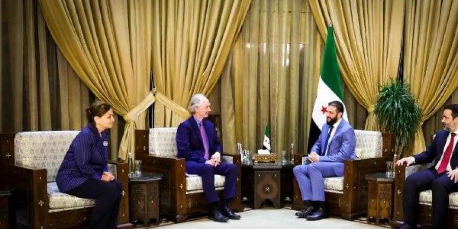 الشرع يلتقي المبعوث الأممي وسط تأكيدات على احترام السيادة السورية - هرم مصر