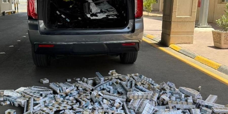 «الجمارك»: إحباط محاولة تهريب سجائر داخل مركبة في النويصيب - هرم مصر