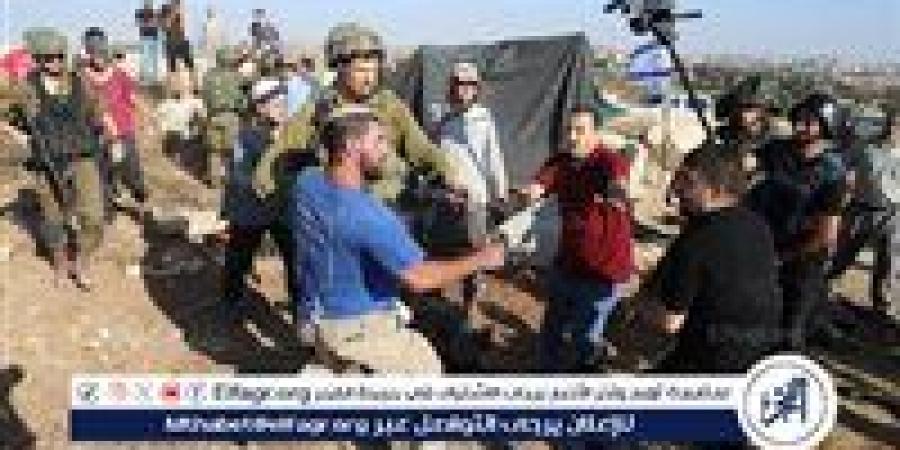 فلسطينيون ينظمون مسيرة حاشدة شمال رام الله لصد هجمات المستوطنين - هرم مصر
