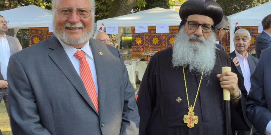 مشاركة الكنيسة القبطية في احتفال اليوم الوطني المصري بچنيڤ .. صور - هرم مصر