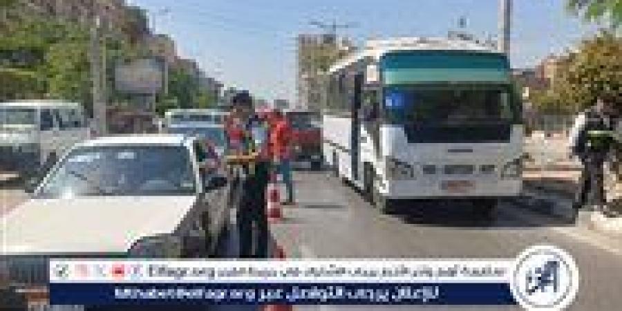 حملة مشتركة للكشف تعاطي المواد المخدرة والمخالفات المرورية بشارع الجيش بالمنصورة - هرم مصر