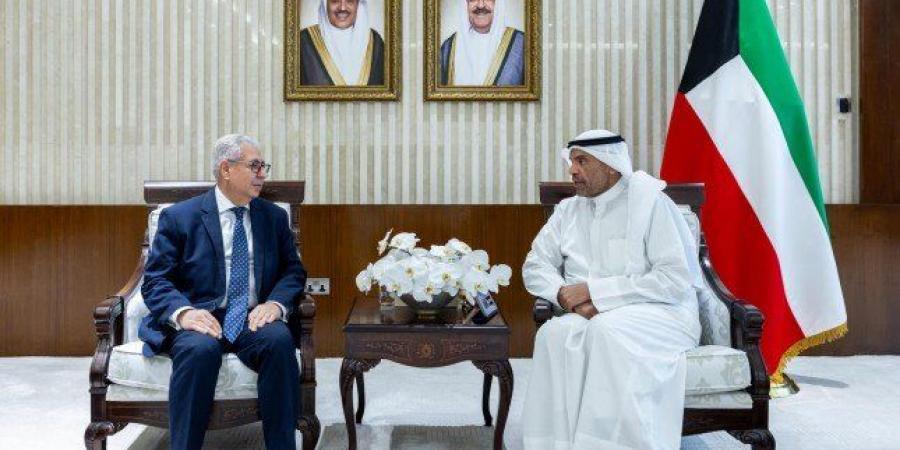 وزير الخارجية الكويتي يستقبل السفير المصري بمناسبة انتهاء فترة عمله لدى البلاد - هرم مصر