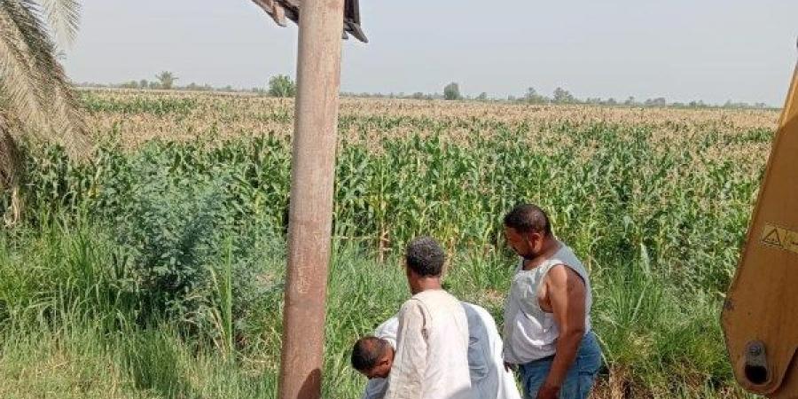 إجراءات عاجلة لتأمين الأعمدة الكهربائية المائلة بقرية النجوع بالأقصر | تفاصيل - هرم مصر