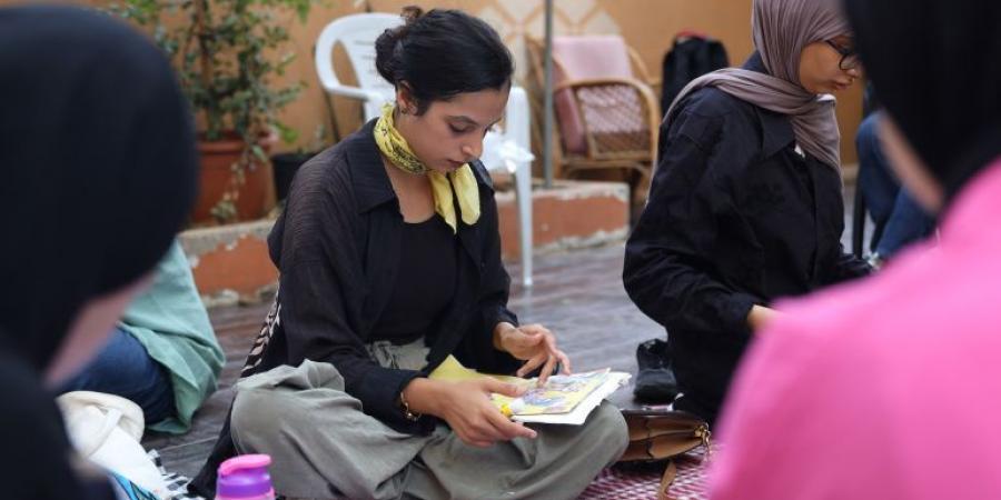 بالفيديو.. "خيمة رهف" في غزة لتضميد جراح الحرب بالفن والتعلم - هرم مصر