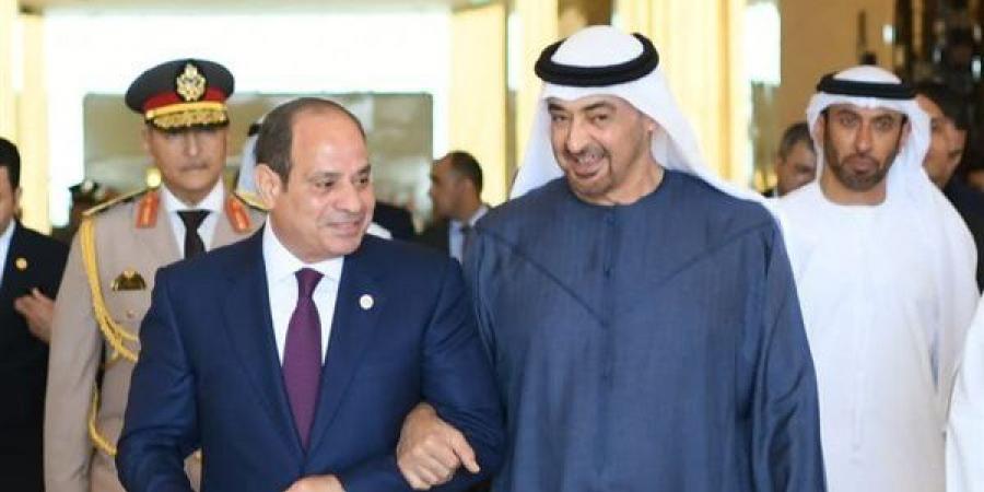 الرئيس السيسي يستقبل الشيخ محمد بن زايد بمطار العلمين - هرم مصر