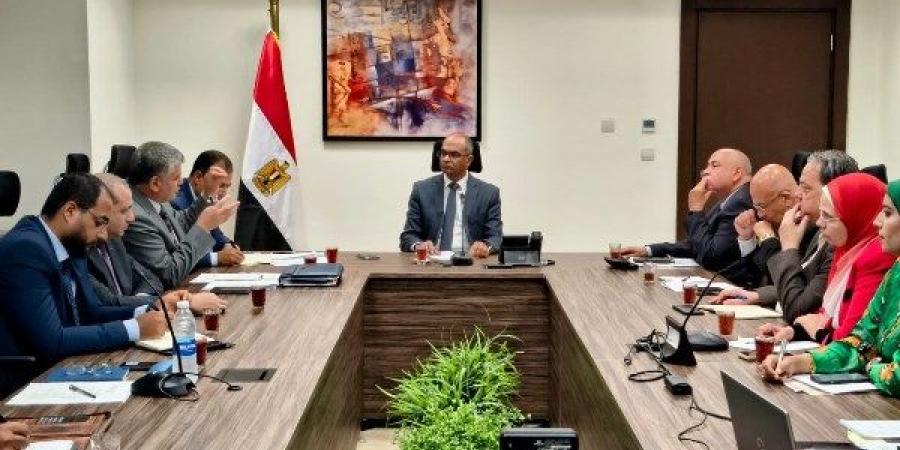 نائب وزير الإسكان يعقد اجتماعا لبحث الاستفادة من إنتاج مجمع محطات تحلية مياه البحر بالعين السخنة - هرم مصر