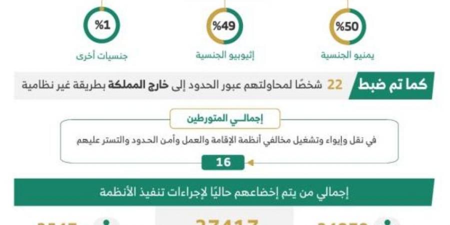 خلال أسبوع.. ضبط (20319) مخالفًا لأنظمة الإقامة وأمن الحدود - هرم مصر