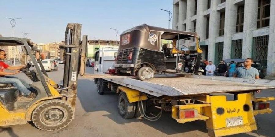 ضبط 82 توك توك مخالف في حملة مرورية بأسوان - هرم مصر