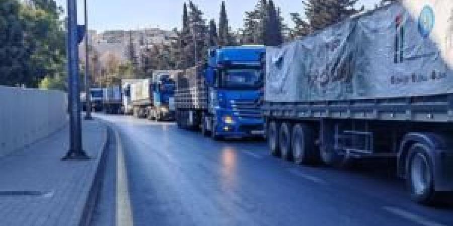 35 شاحنة مساعدات أردنية من أصل 120 دخلت غزة خلال الأسبوع الحالي - هرم مصر