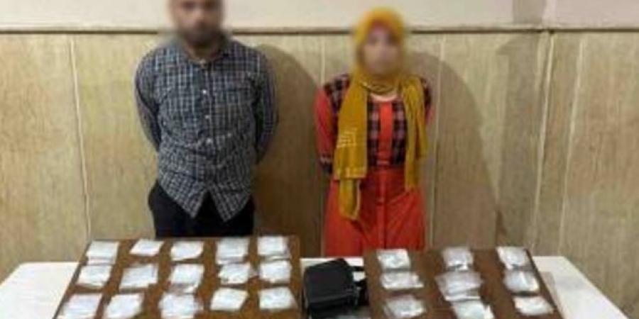 زوجها صورها أثناء تعاطى المخدرات لزيادة نسبة المشاهدات ..والداخلية ضبطتهما - هرم مصر