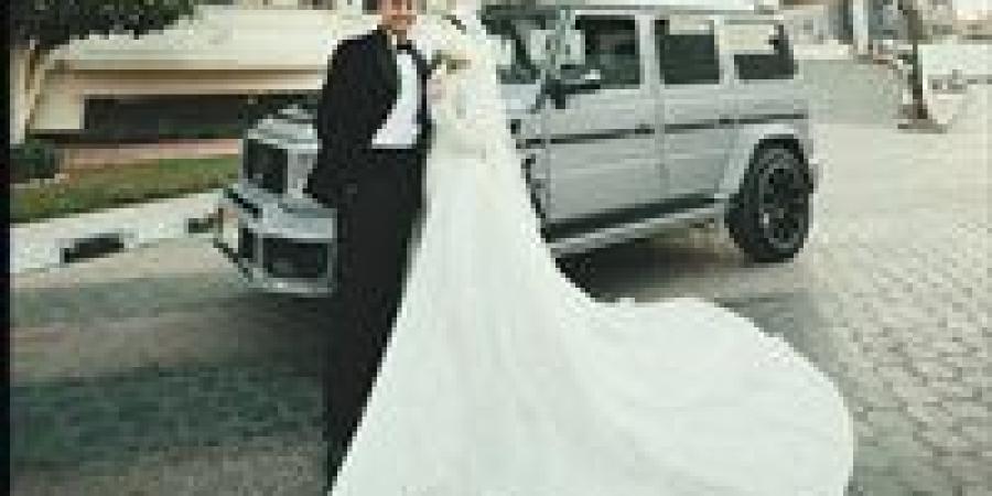 أخفى وجهها.. الصور الأولى من حفل زفاف مغني المهرجانات أمين خطاب على فتاة محجبة - جريدة هرم مصر