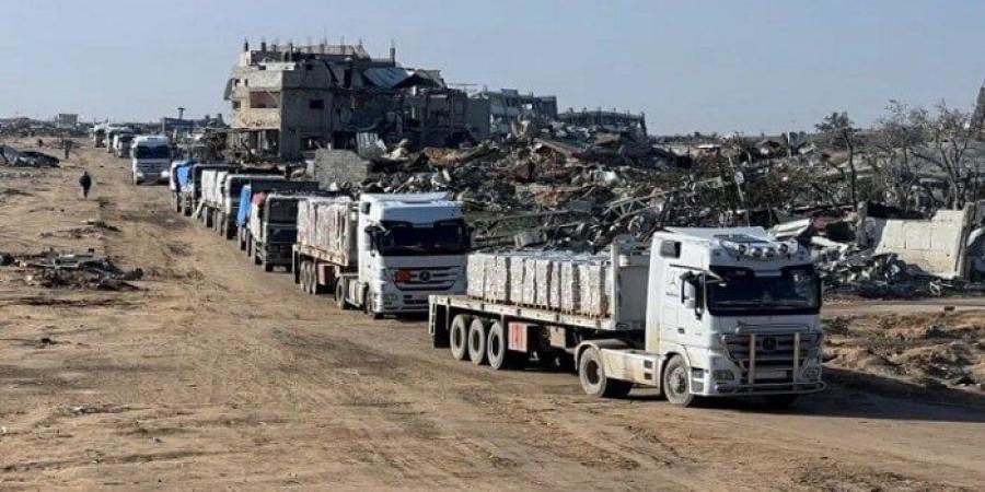 عاجل.. شاحنات قافلة «زاد العزة» الـ 121 تدخل إلى الفلسطينيين بقطاع غزة - جريدة هرم مصر