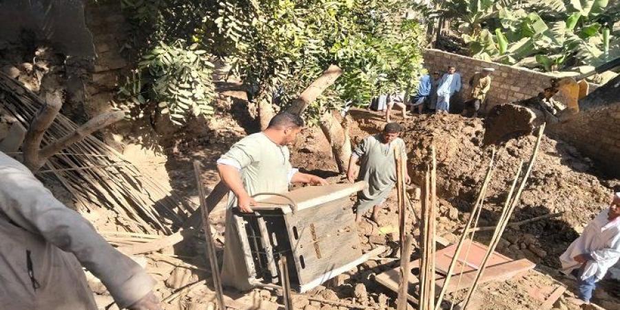 انهيار منزل بقرية جزيرة الكروم جنوب الأقصر دون خسائر بشرية - جريدة هرم مصر