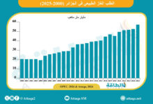 الطلب على الغاز الطبيعي في الجزائر لعام 2025 يبلغ أكثر من 57 مليار متر مكعب مع توقعات بنمو الاستهلاك والتحول الطاقوي في البلاد